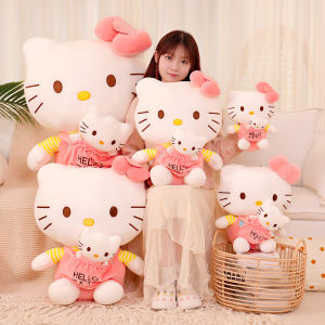 JOJO CASTLE KT Cat 30/40/65cm Kawaii Plush Toys Sanrio Hello Kitty Anime Cartoon Image Cute Plush Doll Kawaii Room Decor Stuffed Toys Girl Birthday Gift For Girls Kids Christmas Gift Xmas Hello Kitty