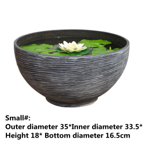 Bowl lotus basin with thick plastic flower POTS in the Nordic contracted copper grass leaf lotus pond lily without cylinder hole basin