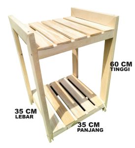 Meja Rak Dispenser Galon Serbaguna Multifungsi Bahan Kayu Kokoh Magicom Rak Kayu 3 Susun