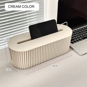 Desktop Cable Storage Organizer Management Box Expansion Computer Wire Socket Charger Plastic Safety
