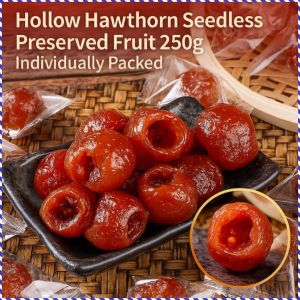 Hollow Hawthorn Without Core Smooth Texture Fruity Foods Colorless Attractive Color Transparent