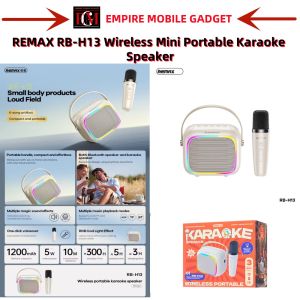 REMAX RB-H13 Wireless Bluetooth V5.4 Speaker 1200mAh RGB Light Portable Mini Karaoke Speaker with Microphone