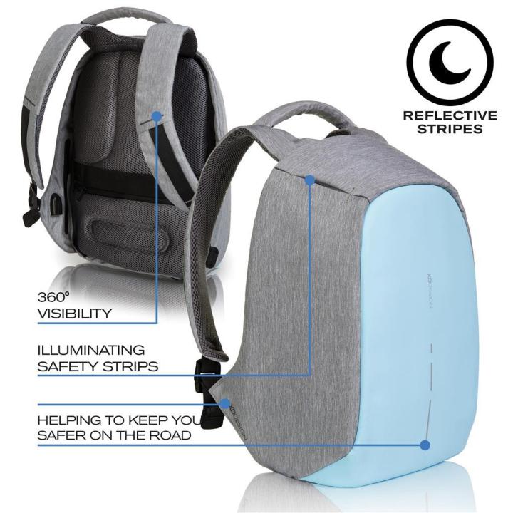 XD Design Bobby Compact Anti Theft Backpack Pastel Blue Color Lazada