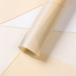 20 LEMBAR Wrapping Flower Kertas Buket Bunga Cellophane Paper Motif Nosha Magnetic Line KB6063