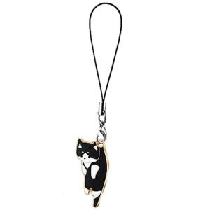 Stylish Phone Strap Metal Cat Charm Mobile Phone Pendant Chain Anti-lost Lanyard Bag Keychain Backpack Decorations