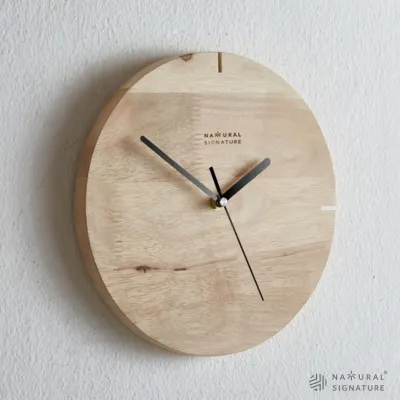 Natural Signature 0121 Round Clock/Wooden Clock/Wall Clock/DIY Clock/Simple Clock/Nordic/自然木语/圆钟/木制时钟/时钟/挂钟/极简 #CL