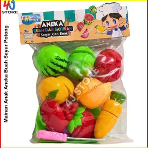 Mainan Anak Aneka Buah Sayur Potong