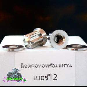 น็อตคอท่อเลสพร้อมแหวนเลส หัวเฟืองใส่ W125ทุกรุ่น Sonic DASH LS MSX