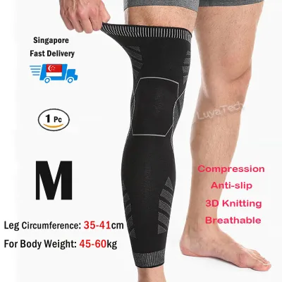 Compression Leg Sleeve Long Knee Brace for Knee Pain Relief Swelling Arthritis Poor Circulation Runner Cycling Meniscus Tear ACL MCL Sports for Men Women