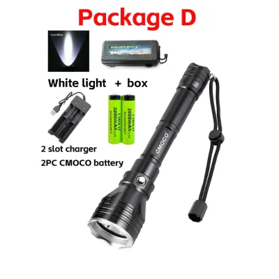 CMOCO Diving Flashlight Underwater 2500M 30W CREE Cree L2 Proof 150M Depth White Torch Lamp