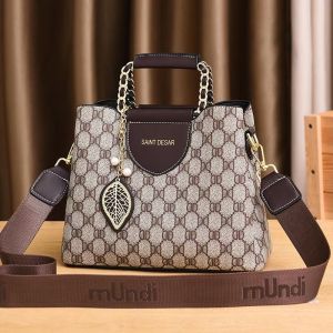 Fashion Handbag Womens Bag Printing Contrast Shoulder Crossbody Bucket Bag for Women New Fashion High-end Leather PU Crossbody Shoulder Bag For Woman Crossbody Vintage Designt Trendy Fashion for Women