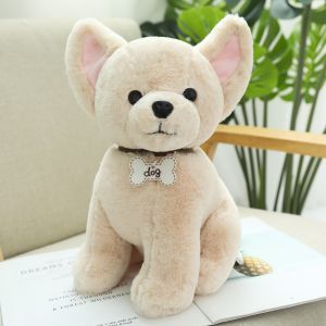 LIEYH Mô phỏng Đồ chơi vải lông cho chó Chó Husky Chihuahua Búp bê chó con Đồ chơi thú cưng Dễ thương Đồ chơi nhồi bông cho chó Dành cho trẻ em