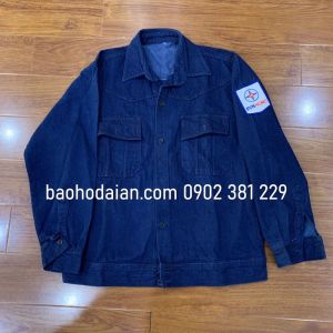 Áo jean điện lực kèm logo tay EVN-HCMC (loại 2)