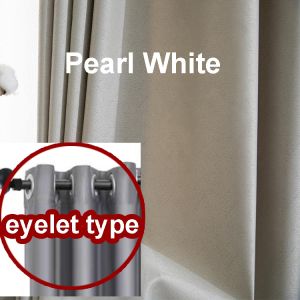 Art Living 1Pc 90% Blackout Curtain Hook Curtain Ring Curtain White Curtain Grey Curtain Bedroom Curtain Night Curtain