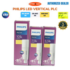 [3 Year Warranty] Philips LED Vertical PLC PL-C G24D 9w 7.5W Light Bulb Warm White Cool Daylight