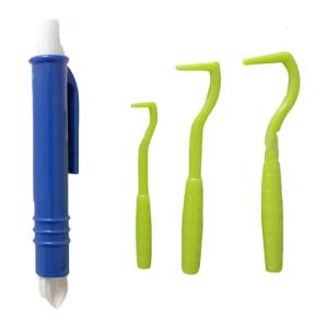 Essential ตัดแต่งขนสัตว์เลี้ยง4ชิ้นเห็บหมัดอุปกรณ์กำจัด ABS ออกแบบตามหลักสรีรศาสตร์สำหรับสุนัขแมว