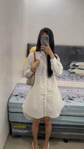 TUNIK PUTIH POLOS OVERSIZED HYUN AIDA 070/722