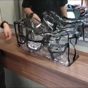 Spot #Transparent PVC large-capacity cosmetic bag waterproof wash beach bag portable shoulder cross cosmetic bag