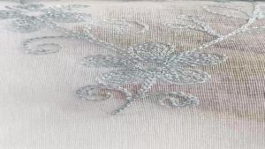 YUNA Berkilat 114" Flora Embroidery Sheer Curtain Fabric