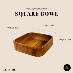H312. Acacia Wood Compartment Bowl/ Snacks Bowl/ Wooden Bowl