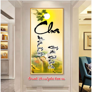 Decal Đẹp Dán Tường Kim Sa Cỡ Lớn 60x120 Có Keo - Dán Tường Decor