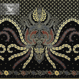 Kain Batik - Motif Burung Garuda Teruntum Jawa Modern Spesial Ukuran Lebih Panjang