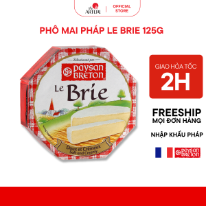 Phô Mai Brie Paysan Breton 125g - Nhập Khẩu Pháp Mềm Mịn Thơm Béo Dễ Ăn Phù Hợp Cả Gia Đình