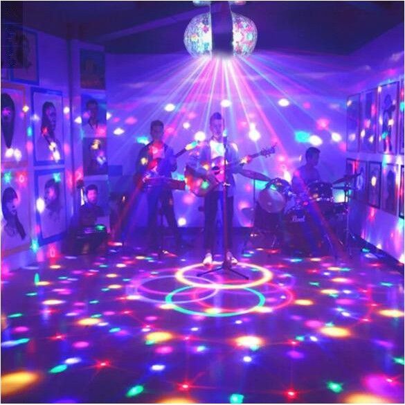 Colorful Rotating LED Disco Bulb Christmas Lights Mini Party Light