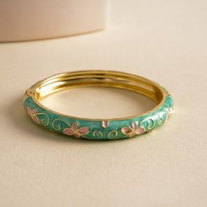 COVIEEZB Truyền thống Vòng tay Cloisonne cổ điển Trung Quốc Men Vòng tay hoa Cổ điển Dân tộc Vòng tay nữ Phụ nữ