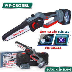 Máy Cưa Xích Workfix WF-CS08BL Lưỡi Cắt Sắc Bén Không Chổi Than Chân Pin Phổ Thông Bảo Hành 6 Tháng