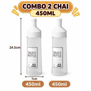 Bình Đựng Sốt Tương Ớt Tương Cà Tiện Lợi Nhựa Trong Suốt Có Nắp Đậy Chai Đựng Sốt Nắp Bật