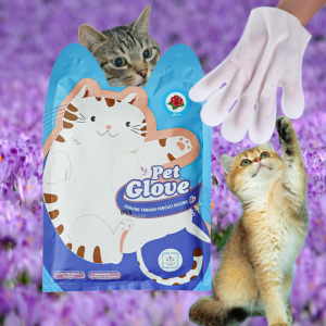 ATOZ disposable spa pet wipes/ glove cat pets (4 DISPOSABLE GLOVES IN A PACK)
