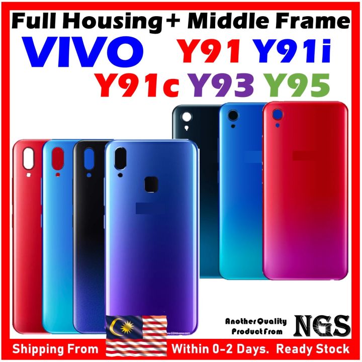 Frame) Full Set Back Housing Back Cover Compatible For VIVO Y91