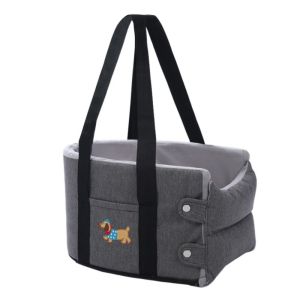 JPTD Cute Puppy Car Seat Large Capacity Soft Pet Central Control Car Seat Pet Carrier Comfortable Pet Car Safety Seat for Dogs Cats