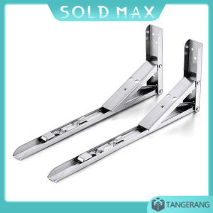 65kg Capacity Bracket Siku Lipat 8 Inch Engsel Ambalan Kuat Untuk Meja Dinding Set 2 Buah