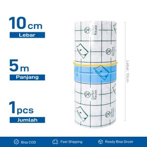 5M Tranparent Film Dressing Roll Pita Medis Anti Air Plester PU Film Dressing Tahan Air Luka Plester Waterproofing Perlindungan Luka