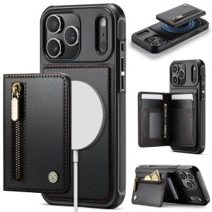 Zipper Wallet Phone Case For iPhone 18 Pro Max 17 16 15 14 Luxury PU Leather Flip Card Holder Cover Shockproof Protective Casing With Card & Cash Pocket