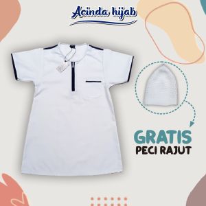 JUBAH ARAB KOKO GAMIS ANAK 0-2 THN SET PECI RAJUT