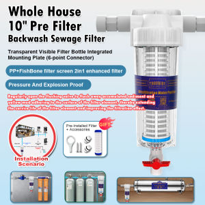 TROUWIDS 3 Stage 10 Inch Alkaline Water Filter Water Filtration System Water Filter Complete SET Water Purifier