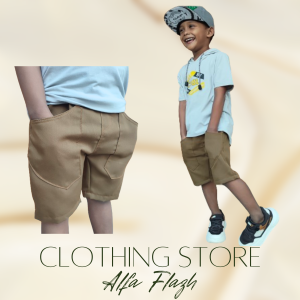 Celana Pendek Chino Anak Laki-Laki Usia 1-5 Tahun - Motif Berwarna Natural Size