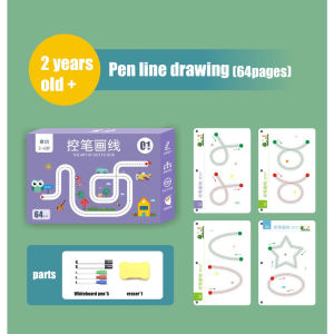 Baby tracing Workbook for kids Erasable Toddler Learning Materials Educational Training Learn-to-Write