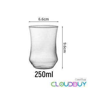 C.B.【Ready in Stock】 Glass Cup Heat Resistant Mug Cup Coffee High Quality Glassware Transparent Drinking Glass Mugs