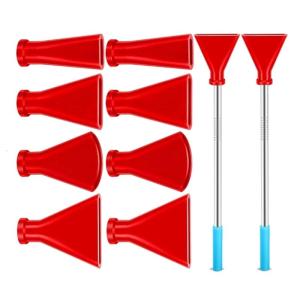 Multi size Blow Nozzle Set with Stainless Steel Straws and Silicone Tip for Fluid Art Painting Creations Supplies