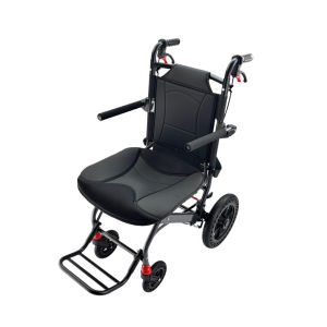 Carbon Fiber Foldable Wheelchair Ultra Light Portable Design 120kg Large Load Capacity Stable Safety Mobility Aid Durable Wear-resistant Frame For Elderly Disabled Travel Use