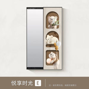 Wall Mirror Full Length Wall Mirror Full Length Mirror With Storage Full Body Mirror Wall Mount Mirror With Rack Closed Invisible Dressing Mirror Bedroom Covering Fitting 镜子全身