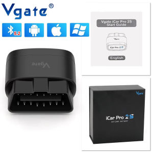 Vgate ICar Pro 2S ELM327 Bluetooth 5.2 V2.3 Car OBD Scanner Upgraded EV Auto Diagnostic Tool BimmerCode for iOS Android PC