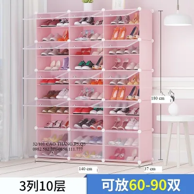 kệ_tủ giày lắp ghép có nắp đậy 30 ô kín đáo sạch sẽ lắp ghép đơn giản tiết kiệm diện tích sâu 47 cm