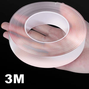 Heavy Duty Nano Tape Double Sided Reusable Tape Transparent Waterproof Adhesive Traceless Nano Tape Invisible Gel Poster Carpet Tape for Paste Items