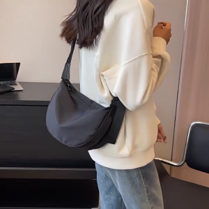 Crescent Crossbody Shoulder Bags Underarm Bag Purse Armpit Bag Solid Color Hobo Bags Large Capacity Black/Green/White