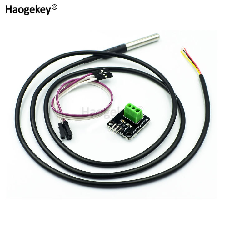 DS18B20 Temperature Sensor Module Kit Waterproof 100CM Digital Sensor ...